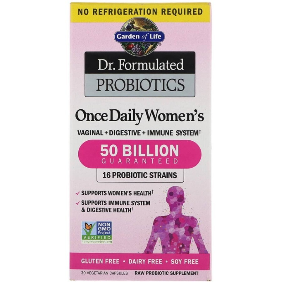 Пробиотики для женщин Once Daily Dr. Formulated Probiotics Garden of Life 30 вегетарианских капсул: цены и характеристики
