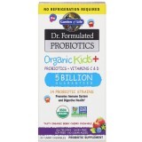 Пробиотики для детей + Витамины C и D вкусные органические ягоды и вишня Organic Kids + Garden of Life 30 жевательных таблеток