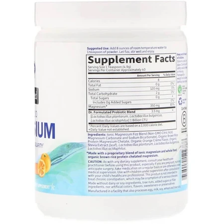 Магниевый порошок Whole Food Magnesium Powder Dr. Formulated Garden of Life 7 унций (1974 г) шипучий напиток со вкусом апельсина: цены и характеристики