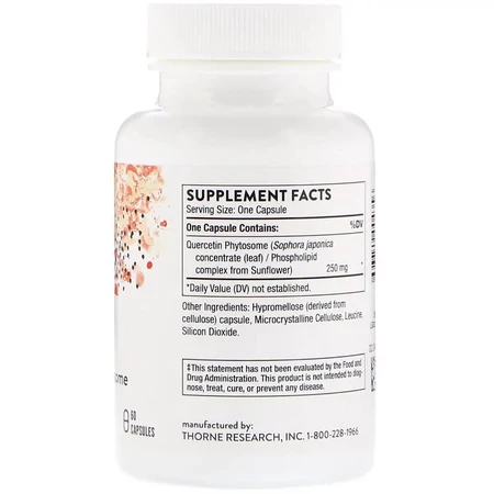 Кверцетин фітосоми Quercetin Phytosome Thorne Research 60 капсул: ціни та характеристики
