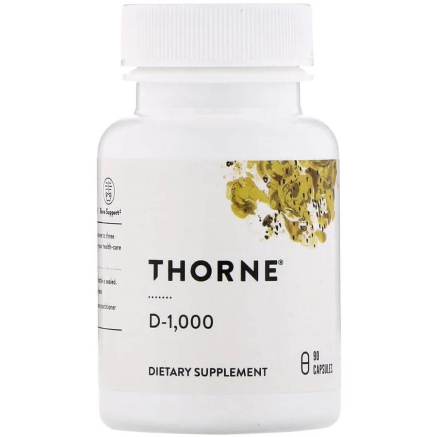 Вітамін D3 1000 МО Thorne Research 90 капсул: ціни та характеристики