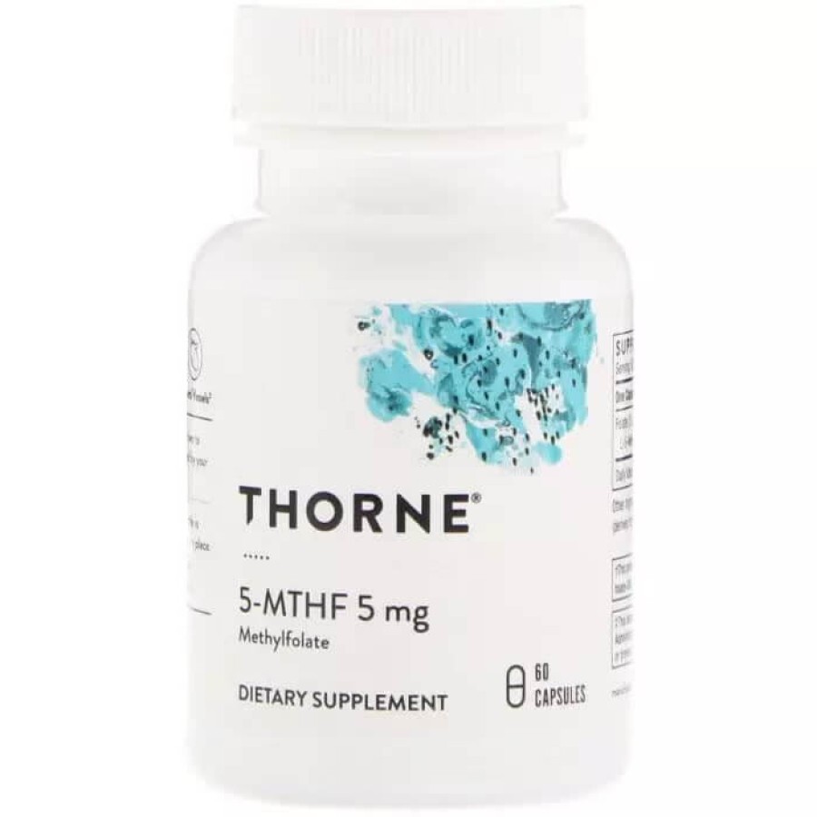 Фолат 5-МТГФ 5-MTHF Thorne Research 5 мг 60 капсул: ціни та характеристики