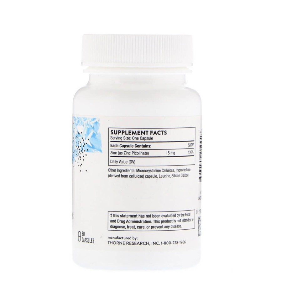 Цинк Піколінат 15 мг Zinc Picolinate Thorne Research 60 капсул: цены и характеристики