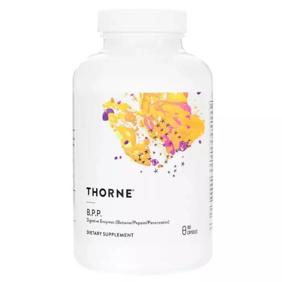 Пищеварительные ферменты (Бетаин /Пепсин /Панкреатин) Digestive Enzymes Thorne Research 180 капсул: цены и характеристики