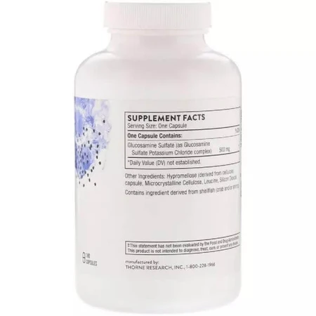Глюкозамін Сульфат Glucosamine Sulfate Thorne Research 180 рослинних капсул: ціни та характеристики