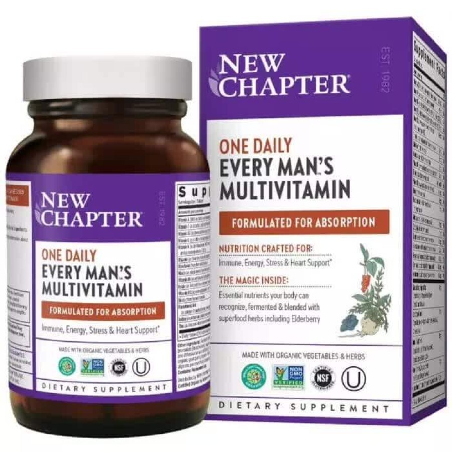 Щоденні мультивітаміни для чоловіків Every Man New Chapter 48 таблеток: ціни та характеристики