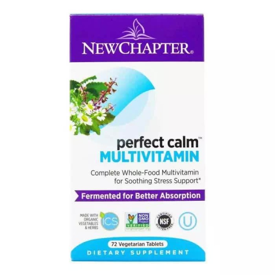Успокоительные мультивитамины Perfect Calm New Chapter 72 таблетки: цены и характеристики