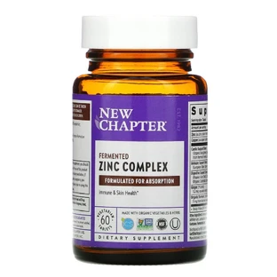 Натуральный пищевой комплекс с цинком Zinc Food Complex New Chapter 60 таблеток