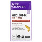 Жир аляскинского лосося 1000 мг Wholemega Alaskan Salmon Oil New Chapter 180 желатиновых капсул