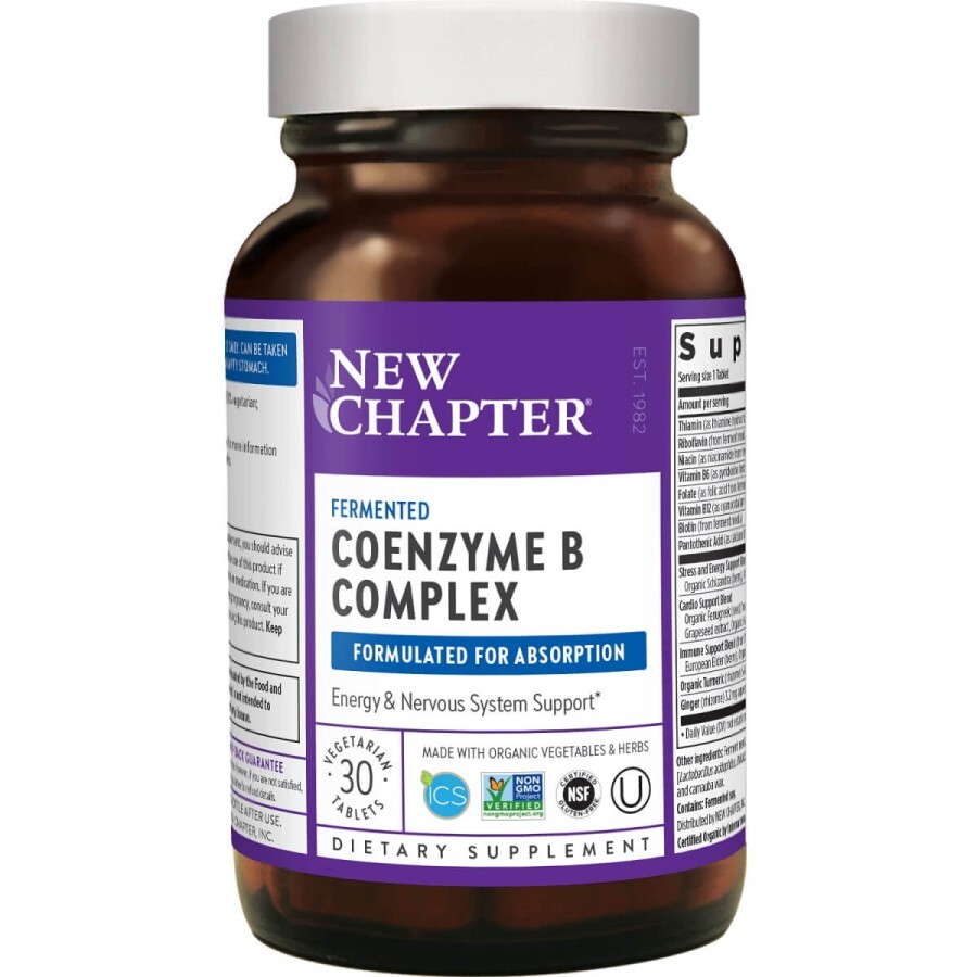 Коензим В-Комплексу Coenzyme B Complex New Chapter 30 таблеток: ціни та характеристики