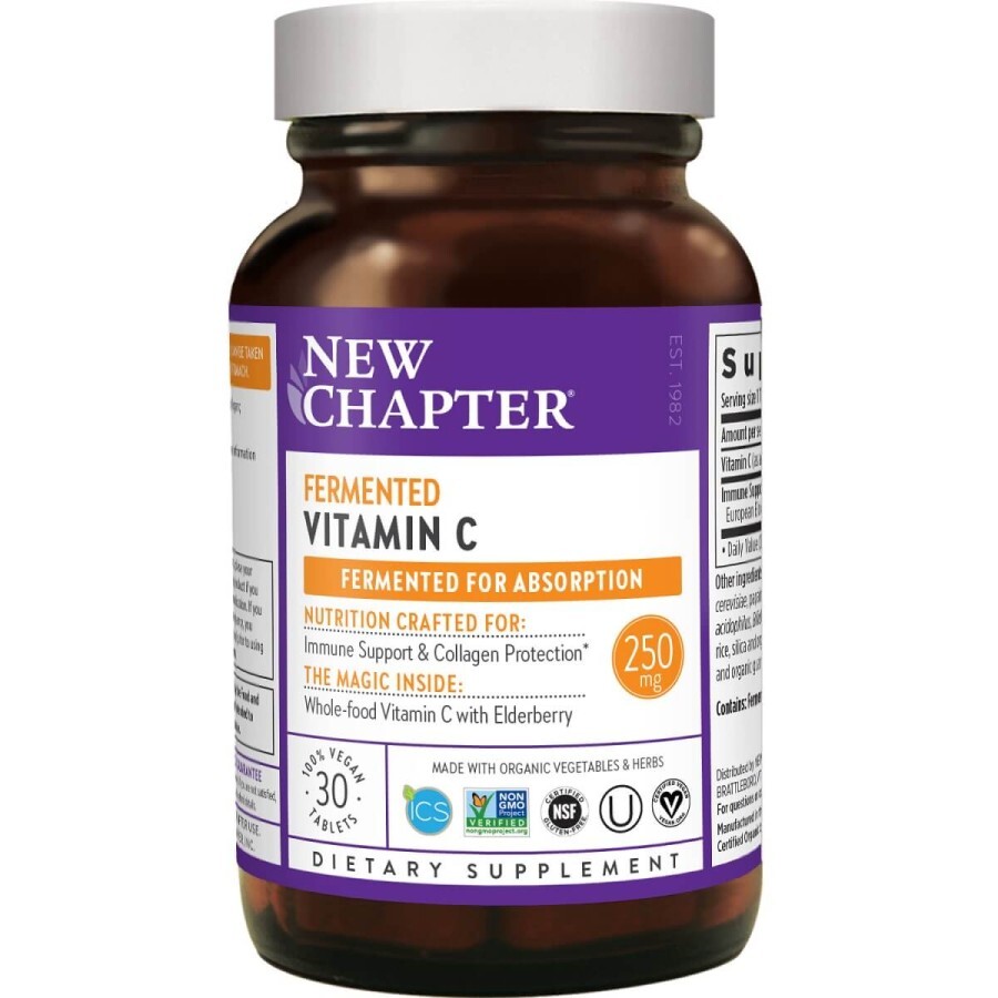 Ферментований вітамін С New Chapter Fermented Vitamin C 30 таблеток: ціни та характеристики
