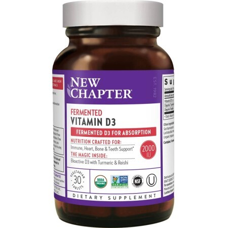 Ферментированный витамин D3 Fermented Vitamin D3 New Chapter 30 таблеток