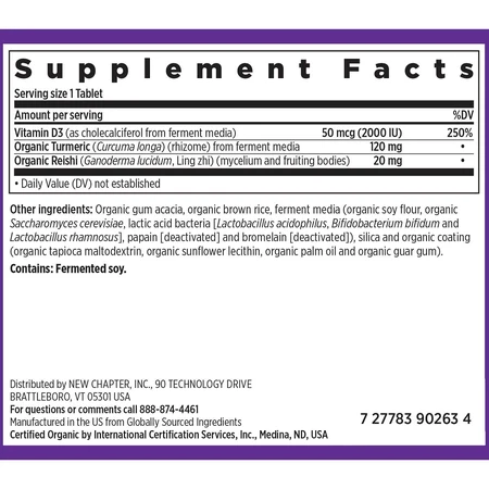 Ферментированный витамин D3 Fermented Vitamin D3 New Chapter 30 таблеток: цены и характеристики