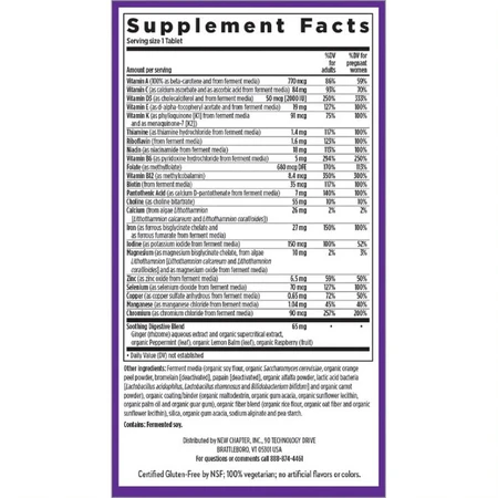 Щоденні мультівітаміни для вагітних One Daily Prenatal Multivitamin 35+ New Chapter 30 таблеток: ціни та характеристики