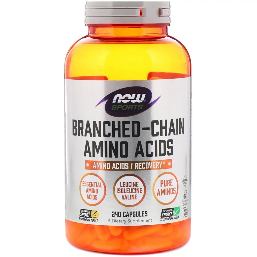 Комплекс амінокислот з розгалуженими ланцюгами Branched Chain Amino Acids Now Foods 240 капсул: ціни та характеристики