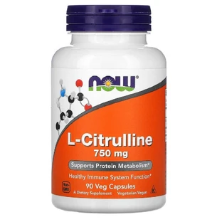 L-Цитрулін 750мг Now Foods L-Citrulline 90 вегетаріанських капсул