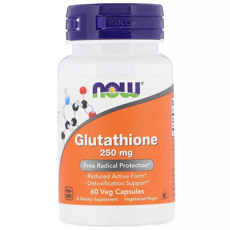 Глутатіон Glutathione Now Foods 250 мг 60 вегетаріанських капсул: ціни та характеристики