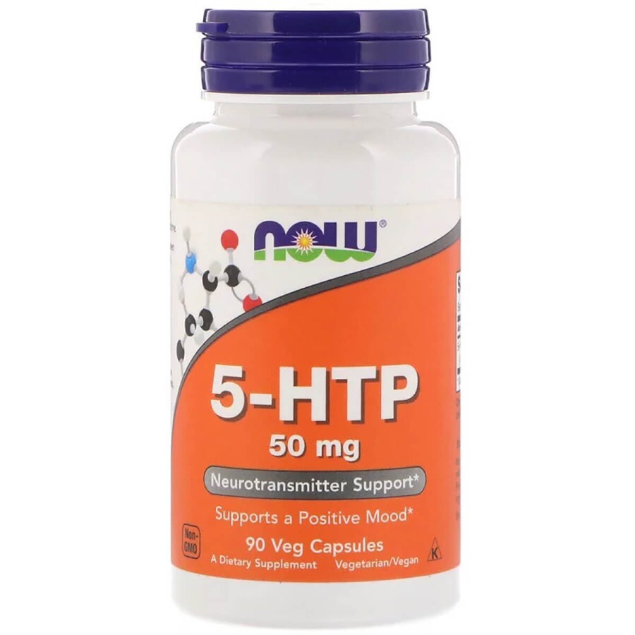 5-HTP (гідрокситриптофан) 50 мг Now Foods 90 вегетаріанських капсул: ціни та характеристики