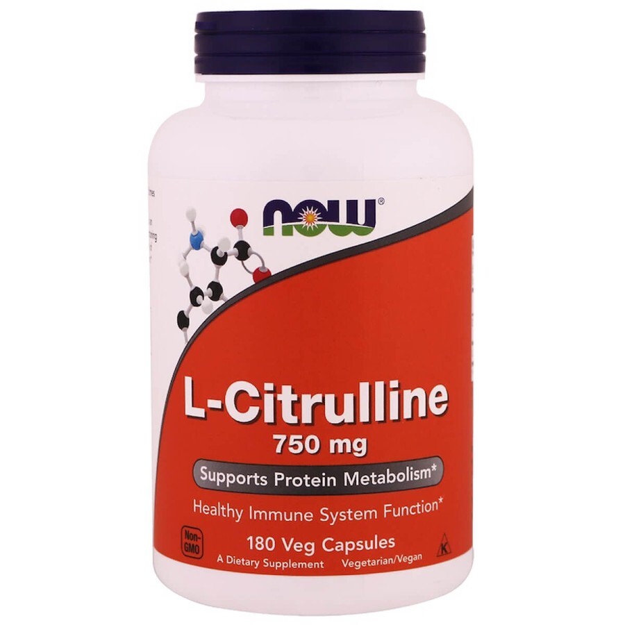 L-Цитрулін L-Citrulline Now Foods 750 мг 180 капсул: ціни та характеристики
