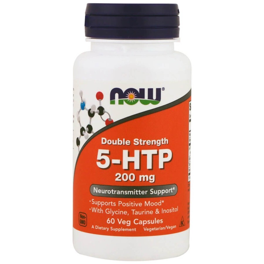 5-HTP (гідрокситриптофан) 200 мг Подвійна Сила Now Foods 60 гелевих капсул: ціни та характеристики