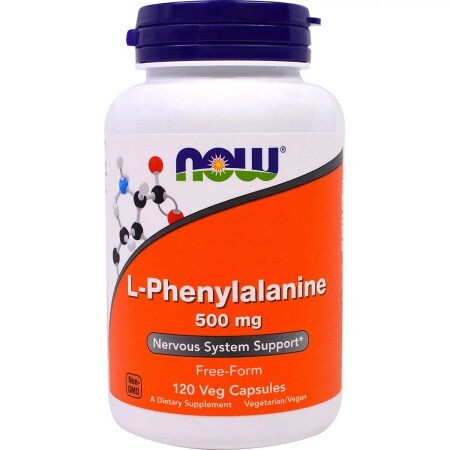 L-Фенилаланин L-Phenylalanine Now Foods 500мг 120 капсул