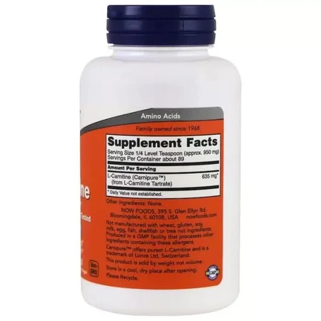 L- Карнітин L-Carnitine Now Foods Порошок 85 гр: ціни та характеристики