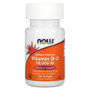 Вітамін D-3 10000 МО Now Foods 120 желатинових капсул