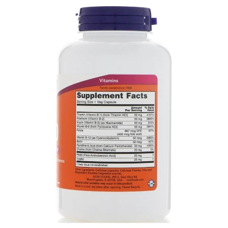 Комплекс B-50 Now Foods 250 вегетаріанських капсул: ціни та характеристики