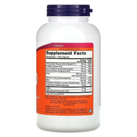 B-Комплекс 100 Now Foods 250 вегетаріанських капсул: ціни та характеристики
