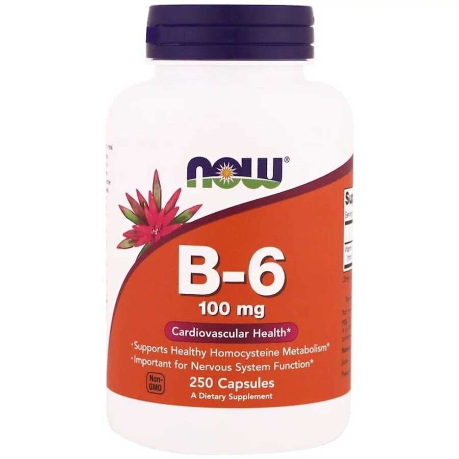 Витамин В6 (Пиридоксин) Vitamin B6 Now Foods 100 мг 250 капсул: цены и характеристики