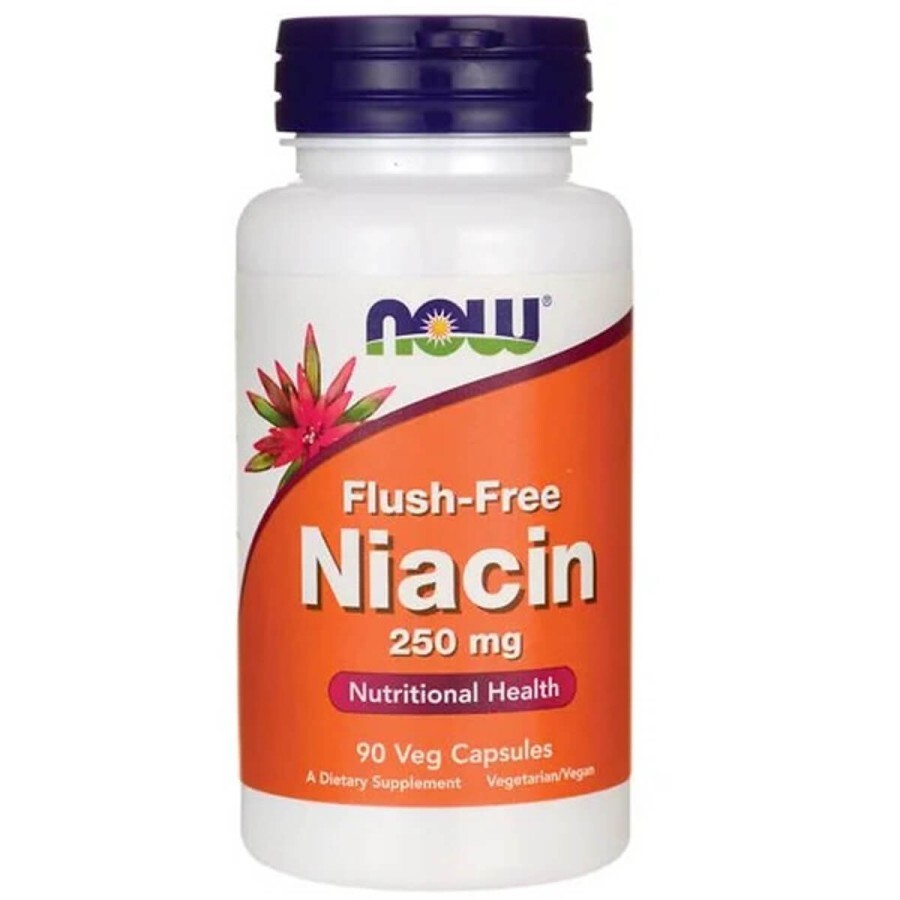 Ниацин (В3) No-Flush Niacin Now Foods 250 мг 90 вегетарианских капсул: цены и характеристики