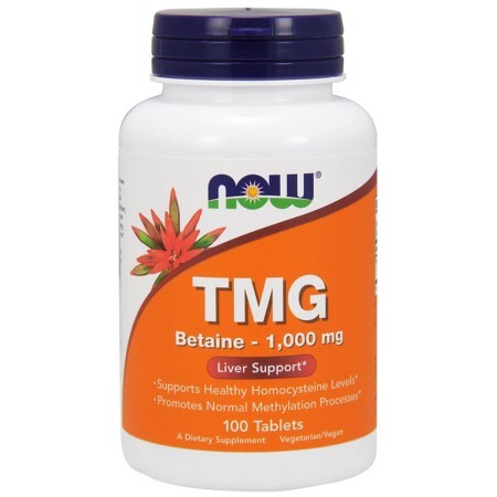 Триметилгліцин ТМГ TMG Now Foods 1000 мг 100 таблеток