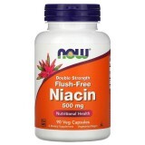 Ніацин (В3) No-Flush Niacin Now Foods 500 мг 90 вегетаріанських капсул