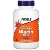 Ніацин (В3) No-Flush Niacin Now Foods 500 мг 180 вегетаріанських капсул
