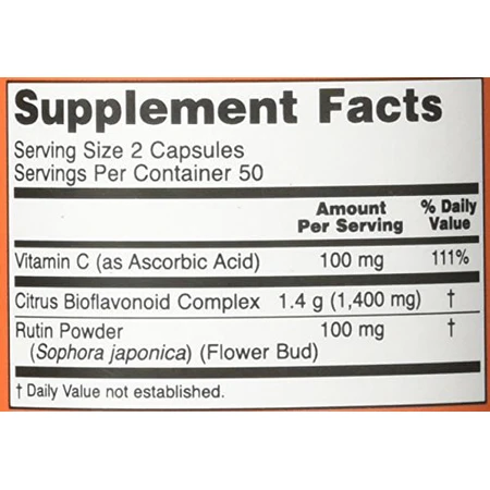 Цитрусові біофлавоноїди Citrus Bioflavonoids 700 мг 100 капсул: ціни та характеристики