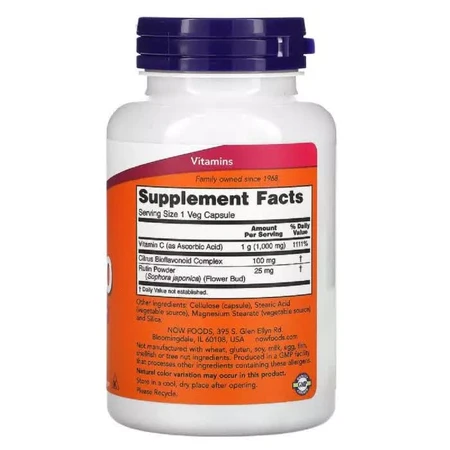 Вітамін C -1000 Vitamin C -1000 Now Foods 100 вегетаріанських капсул: ціни та характеристики