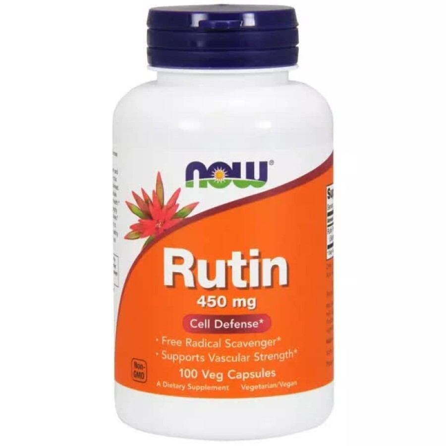 Рутин Rutin Now Foods 450 мг 100 вегетарианских капсул: цены и характеристики