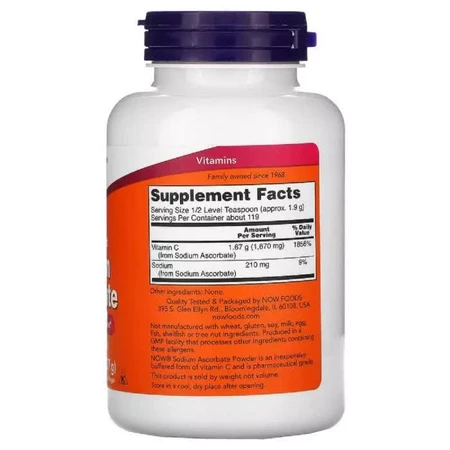 Аскорбат натрия Now Foods Sodium Ascorbat порошок 227 г: цены и характеристики