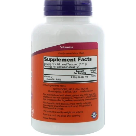 Витамин С, Vitamin C, Now Foods, кристаллы, 227 г: цены и характеристики