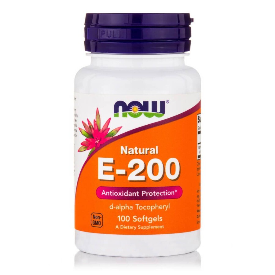 Вітамін E Е-200 Now Foods 100 желатинових капсул: ціни та характеристики