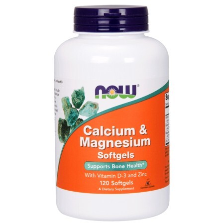 Кальций & Магний + Витамин D Now Foods 120 желатиновых капсул