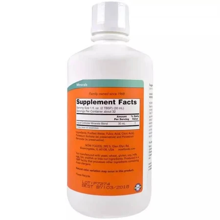 Коллоидные Минералы Colloidal Minerals Now Foods 946 мл: цены и характеристики