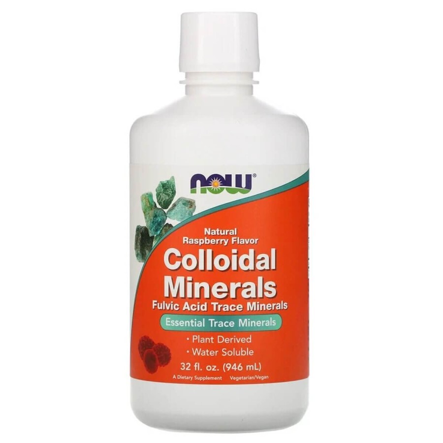 Колоїдні Мінерали з натуральним смаком малини Colloidal Minerals Now Foods 946 мл: ціни та характеристики