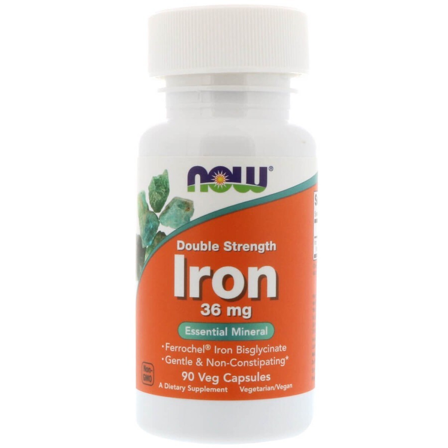 Залізо Iron Now Foods 36 мг 90 капсул: ціни та характеристики