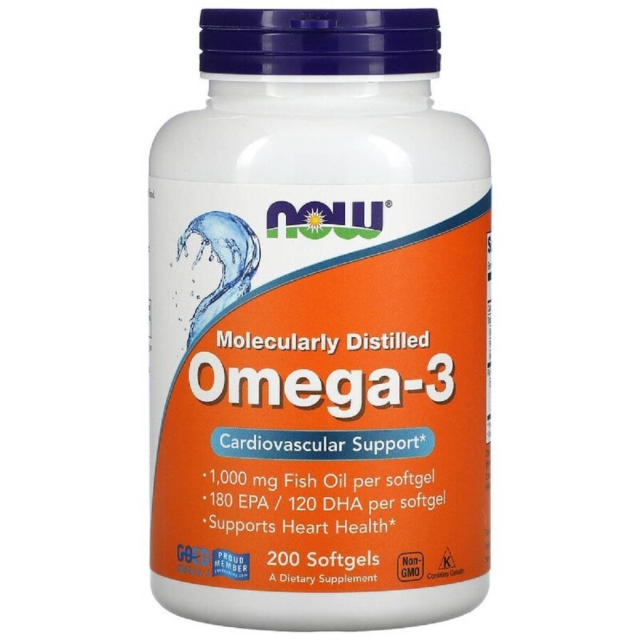 Омега-3 1000 мг Now Foods 200 желатинових капсул відгуки