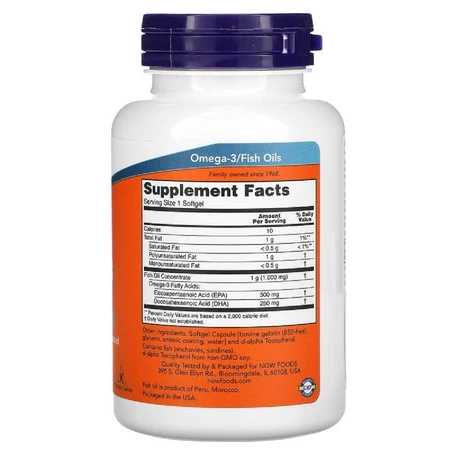 Ультра Омега-3 Ultra Omega-3 Now Foods 90 желатинових капсул: ціни та характеристики