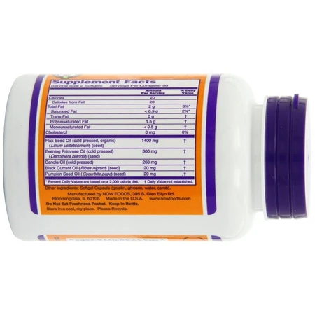 Омега 3-6-9 1000мг Now Foods 100 желатинових капсул: ціни та характеристики