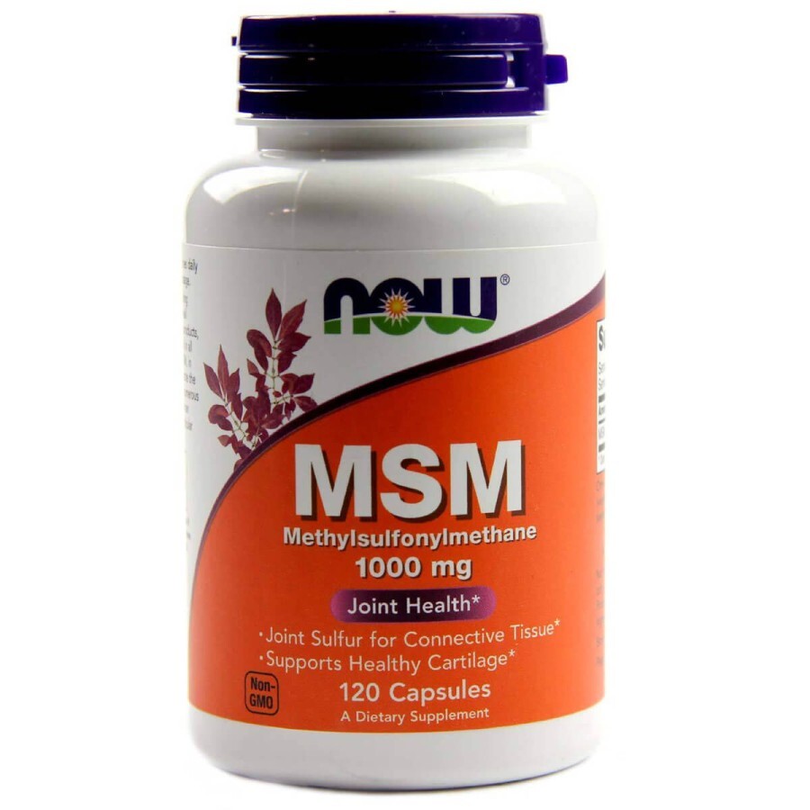 МСМ (Метілсульфонінметан) MSM Now Foods 1000 мг 120 капсул: ціни та характеристики