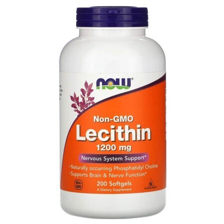 Лецитин 1200 мг Lecithin Now Foods 200 желатинових капсул