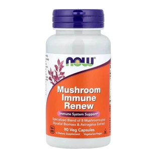 Грибний комплекс для підтримки імунітету, Mushroom Immune Renew, Now Foods, 90 вегетаріанських капсул